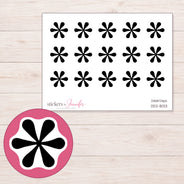 DDZ-8133 planner sticker sheet with enlarged sticker detail