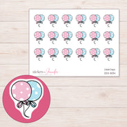 DDZ-8134 planner sticker sheet with enlarged sticker detail