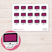 DDZ-8137 planner sticker sheet with enlarged sticker detail
