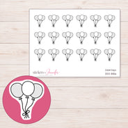 DDZ-8156 planner sticker sheet with enlarged sticker detail