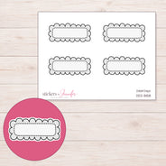 DDZ-8158 planner sticker sheet with enlarged sticker detail