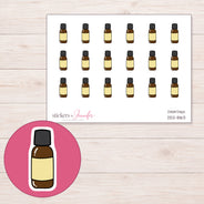 DDZ-8163 planner sticker sheet with enlarged sticker detail