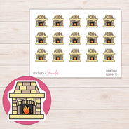 DDZ-8170 planner sticker sheet with enlarged sticker detail