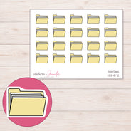 DDZ-8172 planner sticker sheet with enlarged sticker detail