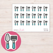DDZ-8181 planner sticker sheet with enlarged sticker detail