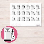 DDZ-8182 planner sticker sheet with enlarged sticker detail