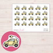 DDZ-8186 planner sticker sheet with enlarged sticker detail