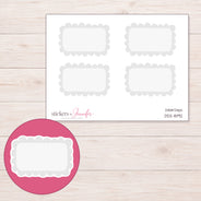 DDZ-8192 planner sticker sheet with enlarged sticker detail