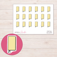 DDZ-8199 planner sticker sheet with enlarged sticker detail
