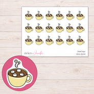 DDZ-8204 planner sticker sheet with enlarged sticker detail