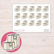 DDZ-8223 planner sticker sheet with enlarged sticker detail