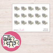 DDZ-8225 planner sticker sheet with enlarged sticker detail