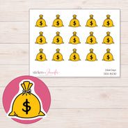 DDZ-8230 planner sticker sheet with enlarged sticker detail