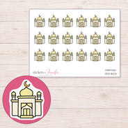 DDZ-8231 planner sticker sheet with enlarged sticker detail