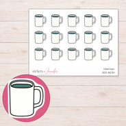 DDZ-8234 planner sticker sheet with enlarged sticker detail