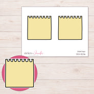 DDZ-8236 planner sticker sheet with enlarged sticker detail