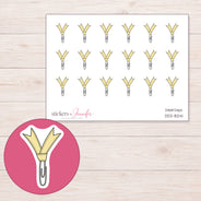DDZ-8241 planner sticker sheet with enlarged sticker detail