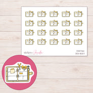 DDZ-8257 planner sticker sheet with enlarged sticker detail