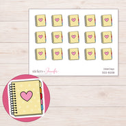DDZ-8258 planner sticker sheet with enlarged sticker detail