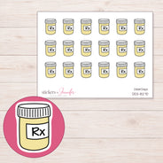 DDZ-8270 planner sticker sheet with enlarged sticker detail