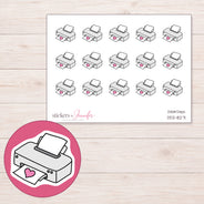 DDZ-8271 planner sticker sheet with enlarged sticker detail