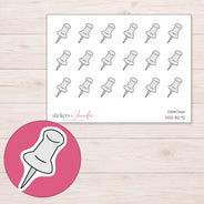 DDZ-8272 planner sticker sheet with enlarged sticker detail