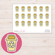 DDZ-8280 planner sticker sheet with enlarged sticker detail