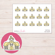 DDZ-8289 planner sticker sheet with enlarged sticker detail