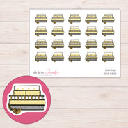 DDZ-8303 planner sticker sheet with enlarged sticker detail