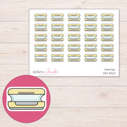 DDZ-8320 planner sticker sheet with enlarged sticker detail