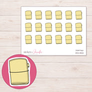 DDZ-8321 planner sticker sheet with enlarged sticker detail