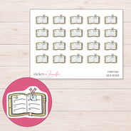 DDZ-8330 planner sticker sheet with enlarged sticker detail