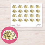 DDZ-8336 planner sticker sheet with enlarged sticker detail