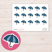 DDZ-8340 planner sticker sheet with enlarged sticker detail