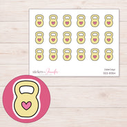DDZ-8354 planner sticker sheet with enlarged sticker detail