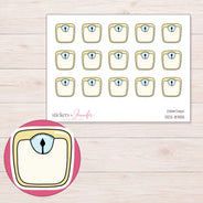 DDZ-8355 planner sticker sheet with enlarged sticker detail