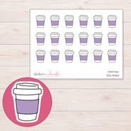 DDZ-8360 planner sticker sheet with enlarged sticker detail