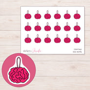 DDZ-8392 planner sticker sheet with enlarged sticker detail