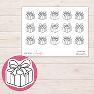 DDZ-8399 planner sticker sheet with enlarged sticker detail