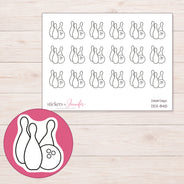 DDZ-8410 planner sticker sheet with enlarged sticker detail