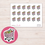 DDZ-8419 planner sticker sheet with enlarged sticker detail