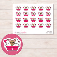 DDZ-8422 planner sticker sheet with enlarged sticker detail