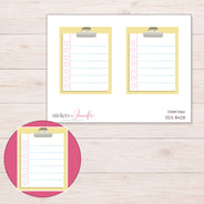 DDZ-8428 planner sticker sheet with enlarged sticker detail