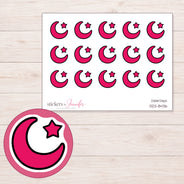 DDZ-8436 planner sticker sheet with enlarged sticker detail