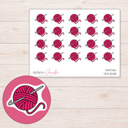 DDZ-8438 planner sticker sheet with enlarged sticker detail