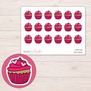 DDZ-8442 planner sticker sheet with enlarged sticker detail