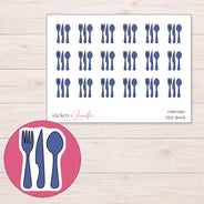 DDZ-8443 planner sticker sheet with enlarged sticker detail