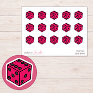 DDZ-8449 planner sticker sheet with enlarged sticker detail