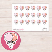 DDZ-8456 planner sticker sheet with enlarged sticker detail