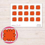 DDZ-8458 planner sticker sheet with enlarged sticker detail